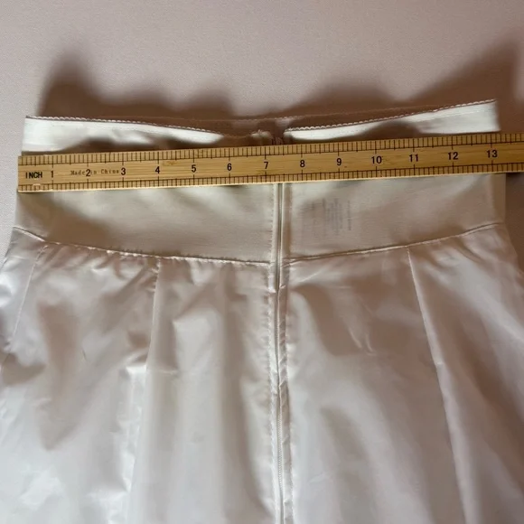 Vintage White Nylon Petticoat Crinoline Lace Hem Maxi Slip Skirt - Picture 9 of 12